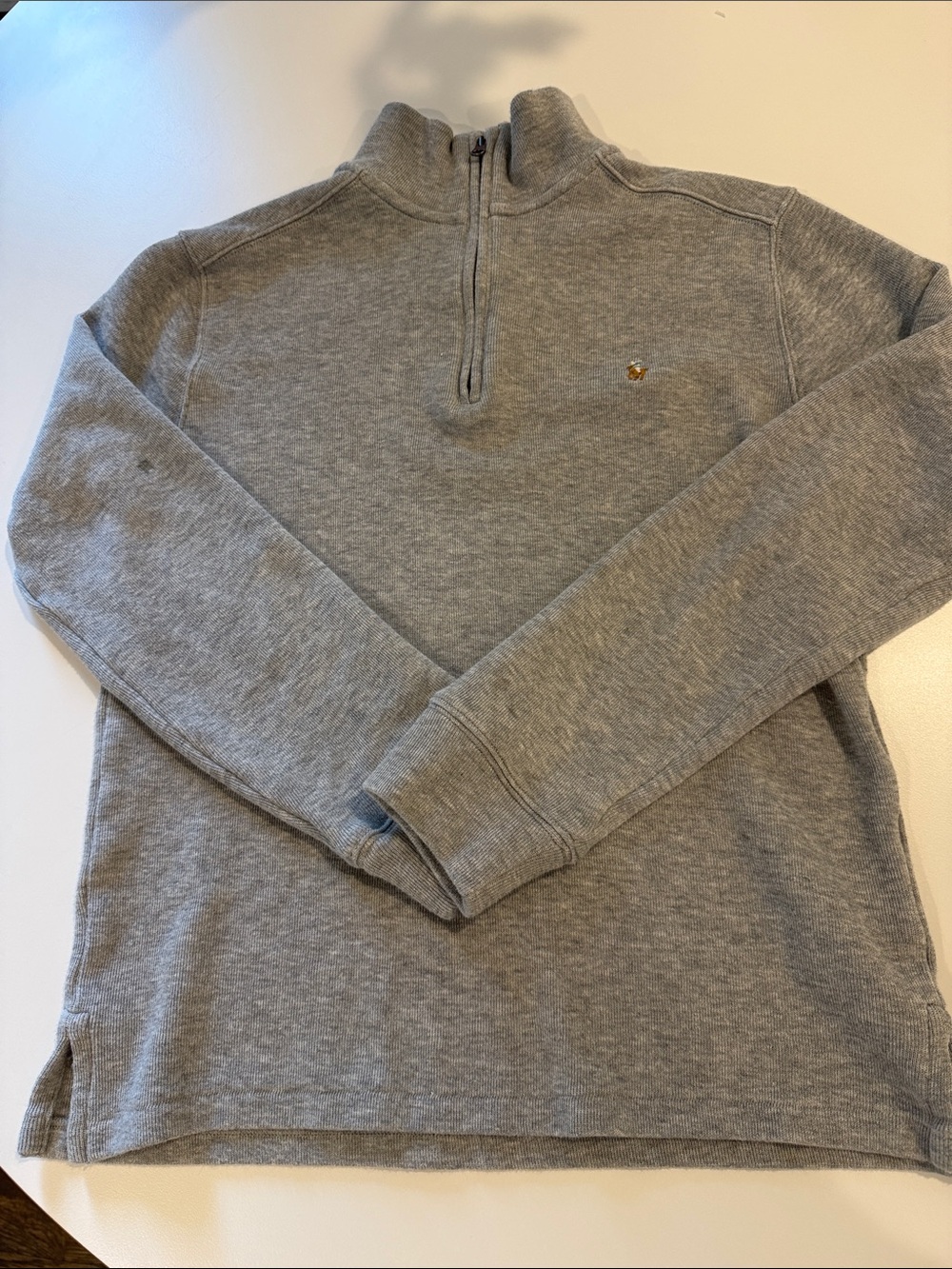 Polo by Ralph Lauren Light Gray 3/4 -Zip Sweater with Small Logo